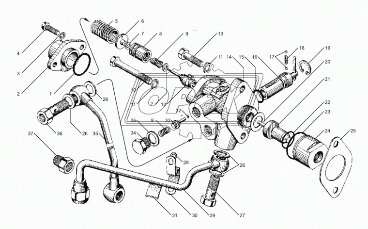 240Б-1318124 Прокладка (РТИ) L=40 S=26 трубки ЯМЗ